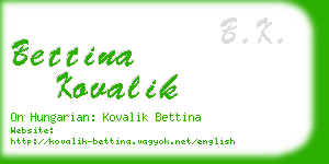 bettina kovalik business card